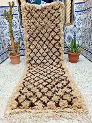 Vintage Moroccan Rug Kilim Old Handmade Rug Wool Berber Tribal Azilal 7 