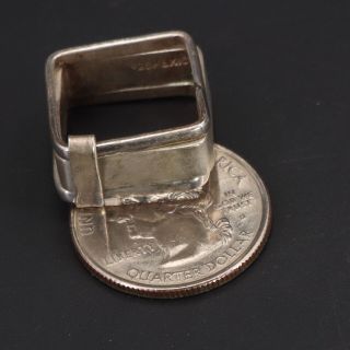 VTG Sterling Silver - MEXICO Modern Layered Solid Square Band Ring Size 6 - 7g 3