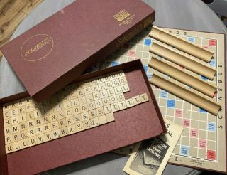 Vintage 1976 Selchow & Righter Scrabble Crossword Game Complete W/ Bonus