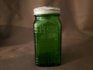 Vintage Owens Illinois Emerald Green Depression Glass Single Shaker