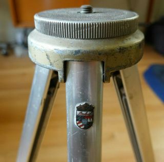 VINTAGE LINHOF ALUMINUM TRIPOD LEGS ONLY 25 INCHES TO OVER 60 INCHES MID - 60S MCM 3