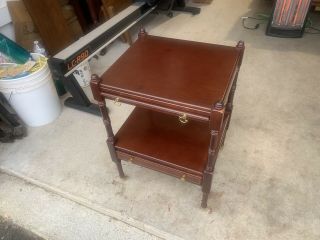 Bombay Company Cherry Wood Accent Side End Table W/ Drawer L@@k