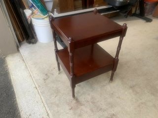 Bombay Company Cherry Wood Accent Side End Table W/ Drawer L@@K 2
