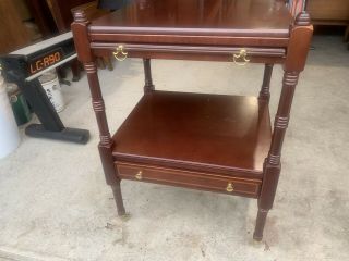 Bombay Company Cherry Wood Accent Side End Table W/ Drawer L@@K 3