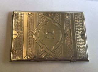 Magnificent Victorian Sterling Silver Card Case By Gorham
