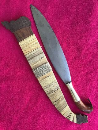 Moro Barong Sword Filipino Knife Antique Philippine Hilt Not Kris Kalis Kampilan