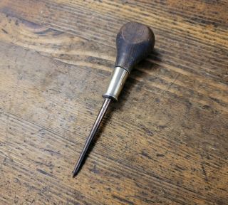 Rare Antique Tools Awl / Ice Pick Vintage Woodworking Solid Copper Brass ☆usa