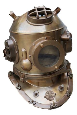 Italia La Spezia 18 " U.  S Navy Diving Helmet Mark V Deep Sea Divers Helmet Gift