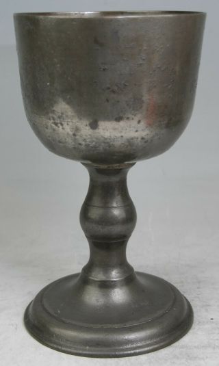 Fine Antique Georgian Scottish Pewter Communion Cup Chalice C1750