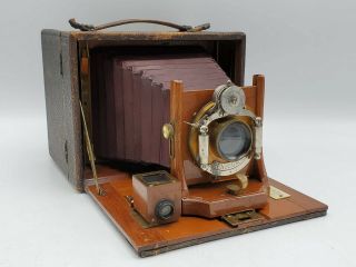 Antique Montgomery Ward Thornward B Folding Camera Bausch & Lomb Unicum Shutter