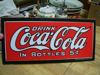 Vintage Style Metal Coca Cola Advertising Sign