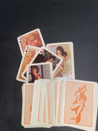 Vintage World Beauty Playing Cards Pin - Up Girls Nudes 1970s Hong Kong