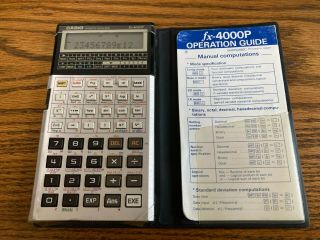 Vintage Casio Fx - 4000p Scientific Calculator