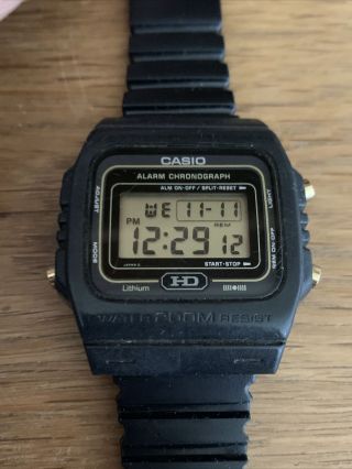 Casio Lcd Vintage Watch Dw - 270 Hd “heavy Duty” Module 690 Rare 1980s