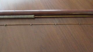 VTG PAUL H.  YOUNG CO.  DETROIT BAMBOO FLY ROD SPIN CASTER MODEL 7 FT 2 