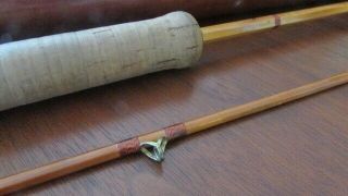 VTG PAUL H.  YOUNG CO.  DETROIT BAMBOO FLY ROD SPIN CASTER MODEL 7 FT 2 