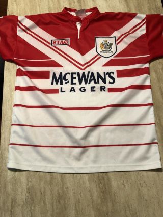 St Helens Vintage Rugby League Shirt Jersey Mcewans Stag Xl 46 " Rare