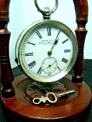 Antique Solid Silver Pocket Watch H.  Samuel Acme Lever Manchester C 1900 Fwo