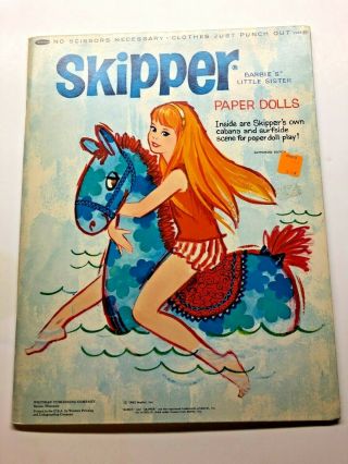 Vintage Skipper Barbie Little Sister Paper Doll 1965 Mattel