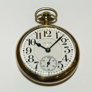 1912 Elgin B.  W Raymond & Father Time 16s 21 Jewel Railroad Grade Pocket Watch