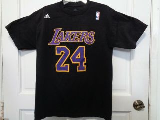 Vintage Adidas Kobe Bryant Tee Shirt Black Mens Size Medium Lakers