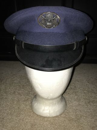 Vtg Bancroft Cap Co.  Us Air Force Military Blue Dress Uniform Wool Hat