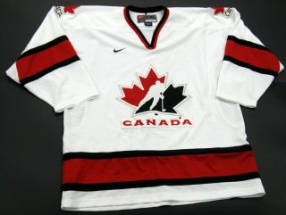 Mens 2002 Team Canada Nike Olympic Sewn Vintage Hockey Jersey 2xl Xxl