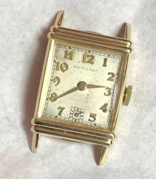 Vintage 1940s Hamilton Lester 14k Gold Filled Watch 982 19j Parts