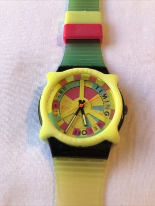 Vintage 1990 Swatch World Record Gb721 Gents W/ Guard Too