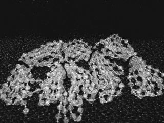 Vintage Faceted Beaded Six And A Half Foot Christmas Garland (set Of Four).
