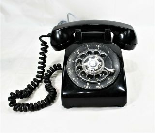 Vintage Western Electric 500 Dm Bell System Black Rotary Phone Telephone
