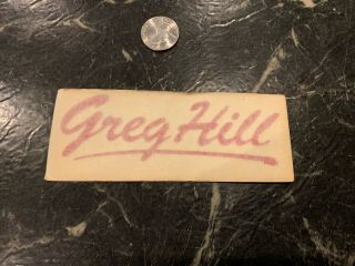 Nos 1980s Ghp Greg Hill Decal Sticker Vintage Old School Bmx Gt