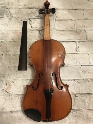 Antique Violin Joseph Guarnerius Fecit Cremonae Anno 1700 Ihs Restore Or Parts