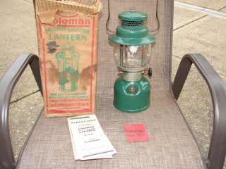 Vintage 1949 Coleman 242c Lantern W/box & Instructions & Red Sales Tag