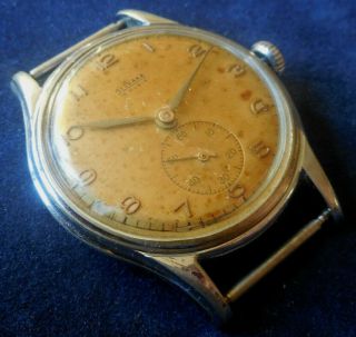Vintage 1950s Oversized Silvana 15 Jewels Swiss Made Running Wristwatch