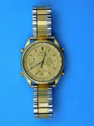 Vintage Mens Seiko 7a28 - 7029 Quartz Chronograph Wrist Watch