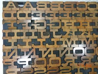 Printing Letterpress Printer Block Antique Wood Alphabet Unmarked Print Cut 3