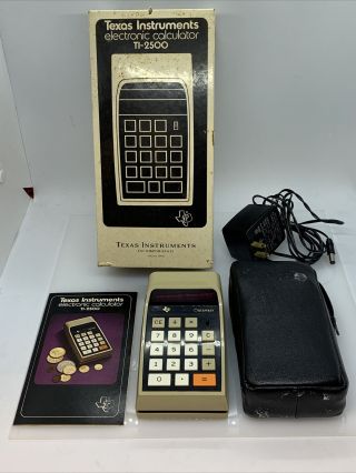 Vintage Texas Instruments Ti - 2500 Datamath Calculator W Box
