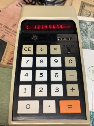 Vintage Texas Instruments TI - 2500 Datamath Calculator w Box 2