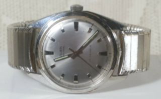 Vintage Gruen Precision Silver Plate 17 Jewels Mens Wristwatch