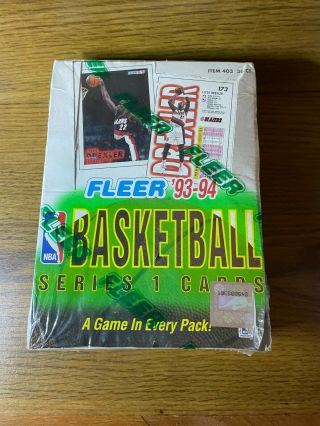 1993 - 94 Fleer Basketball Series 1 Wax Box Michael Jordan