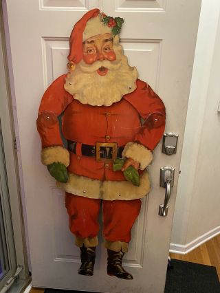 Antique Life Sized Poseable Santa Claus 2