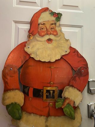 Antique Life Sized Poseable Santa Claus 3