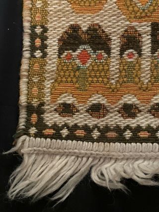 Vintage South or Native American Rug Textile Weaving Wool Colorful 29”x12” 3