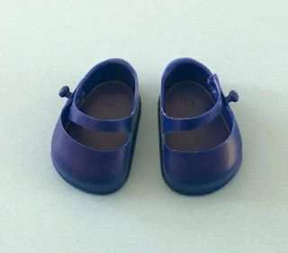 Vintage Doll Clothes: Orig.  Muffie " No Heel " Blue Shoes Fit Vogue Ginny Ginger