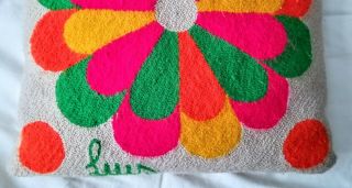 2 (Two) VINTAGE Mid Century LUIS MONTIEL Mali Mai Venezuela Tapestry Pillow Cases 4