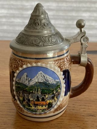 Vintage German Gerz Beer Stein W/ Lid - Berchtesgaden