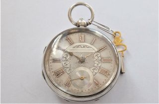 1902 Silver Cased English Lever Pocket Watch J G Graves Sheffield