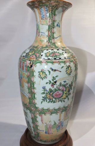 Antique Famille Rose Canton Medallion Qing Dynasty Chinese Vase 18th Century 4