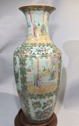 Antique Famille Rose Canton Medallion Qing Dynasty Chinese Vase 18th Century 5